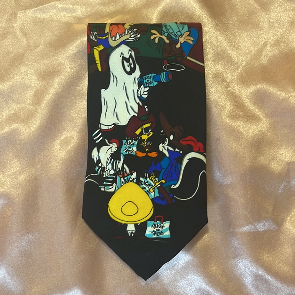 Vintage Looney Toones Mania Halloween Tie